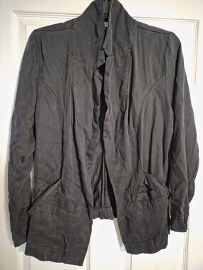 A New Day Lightweight Black Open-Front Jacket